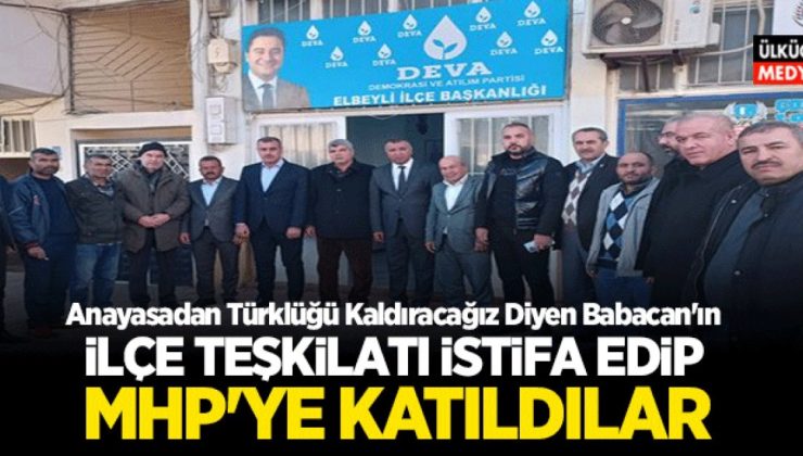 DEVA Partisi’nden istifa edip MHP’ye katıldılar…