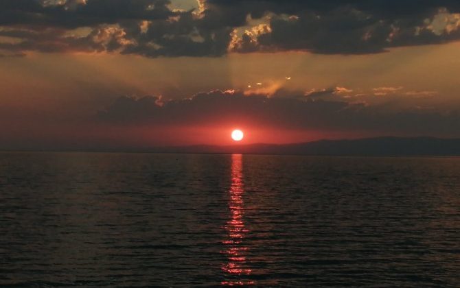 Van’da eşsiz gün batımı